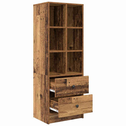 Hoge kast met lade Oudhout 45,5 x 34 x 127 cm