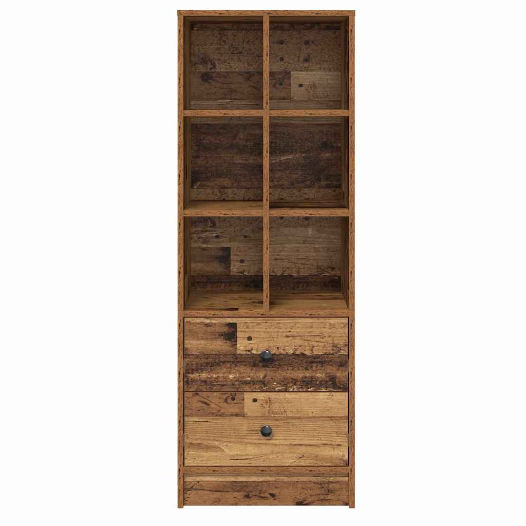 Hoge kast met lade Oudhout 45,5 x 34 x 127 cm