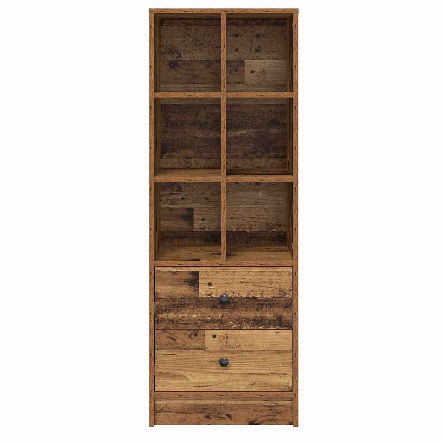 Hoge kast met lade Oudhout 45,5 x 34 x 127 cm