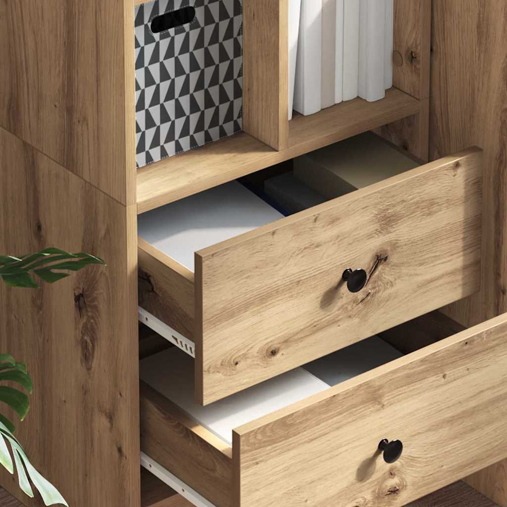 Hoge kast met lade Artisan Eiken 45,5 x 34 x 127 cm