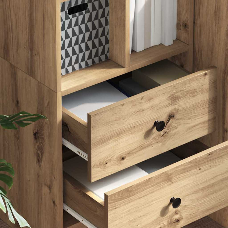 Hoge kast met lade Artisan Eiken 45,5 x 34 x 127 cm