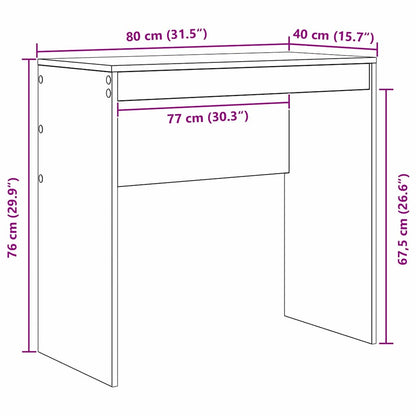 Bureau Gerookt eiken 80 x 40 x 76 cm
