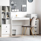 Bureau 90x40x76 cm wit bewerkt hout