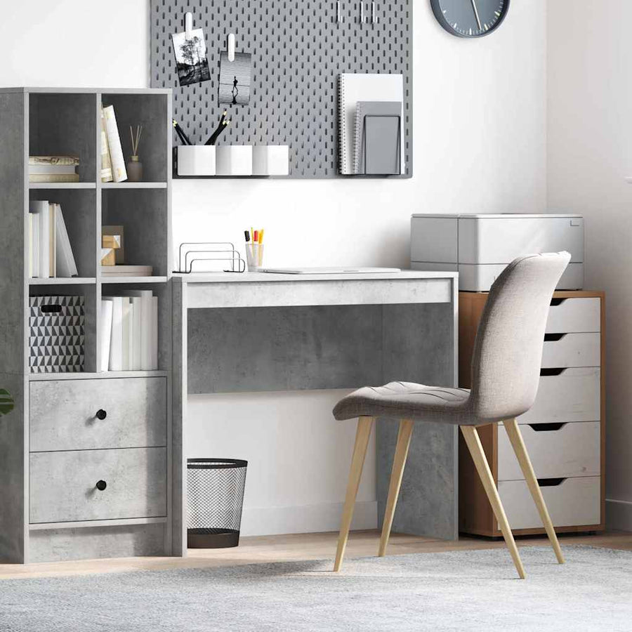 Bureau Beton Grijs 90x40x76 cm Houtcomposiet