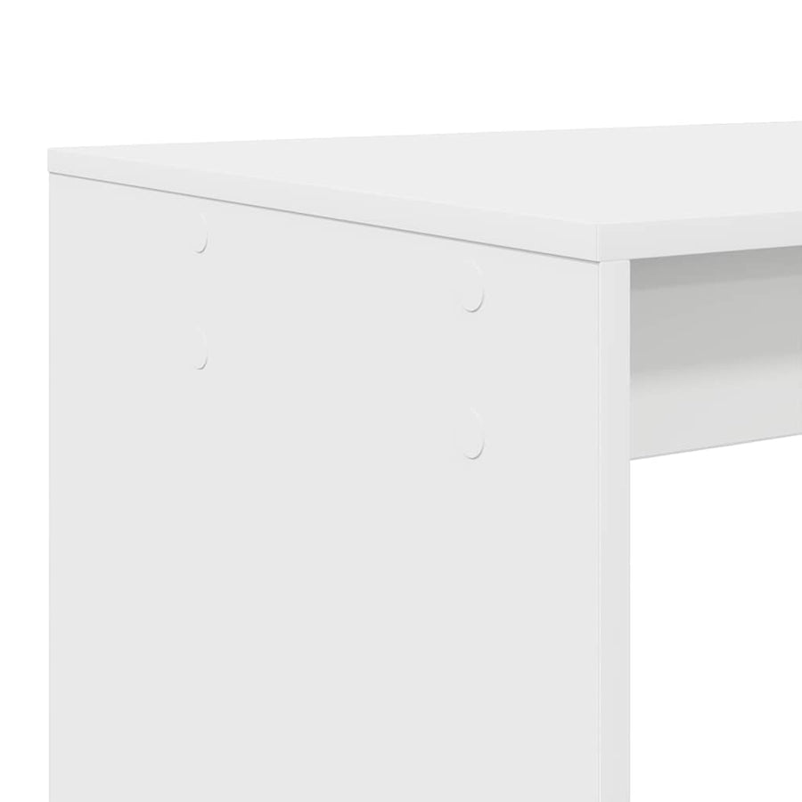 Bureau met plank Wit 108 x 55 x 103.5 cm Bewerkt hout