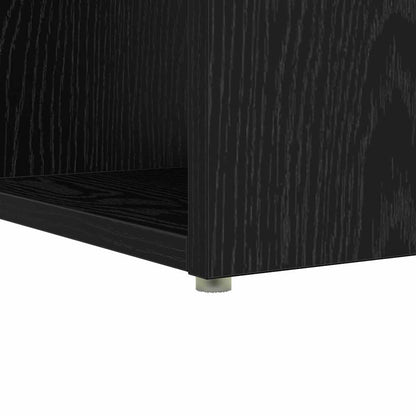 Bureau met plank Zwart Eiken 108 x 55 x 103.5 cm Bewerkt hout
