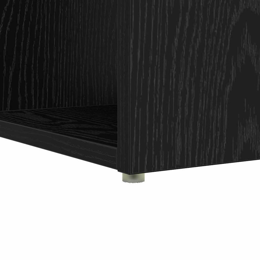 Bureau met plank Zwart Eiken 108 x 55 x 103.5 cm Bewerkt hout
