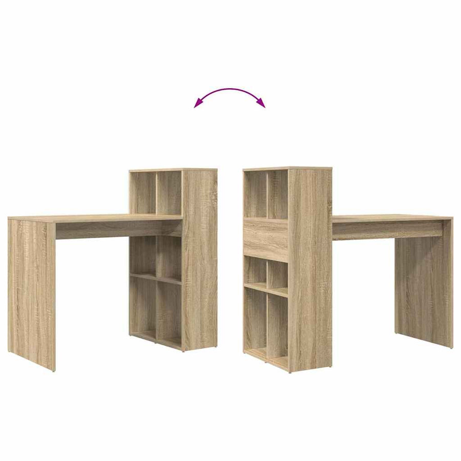 Bureau met plank Sonoma Eiken 108 x 55 x 103.5 cm Bewerkt hout