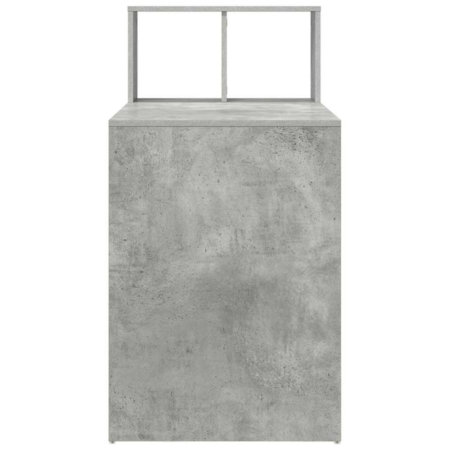 Bureau met plank Beton Grijs 108 x 55 x 103.5 cm Bewerkt hout