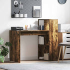 Desk with shelf Smoked oak 108 x 55 x 103.5 cm Engineered wood