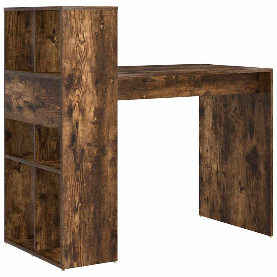 Bureau met plank Gerookt eiken 108 x 55 x 103.5 cm Bewerkt hout