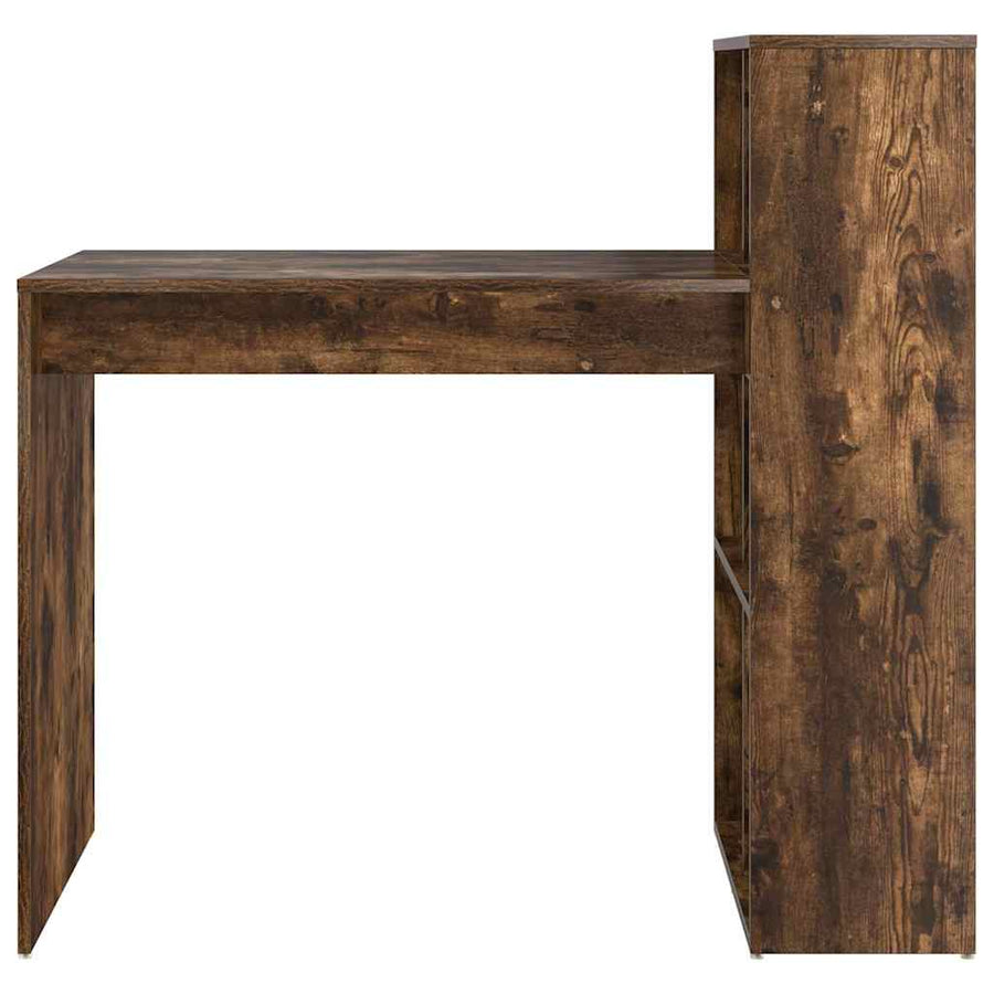 Bureau met plank Gerookt eiken 108 x 55 x 103.5 cm Bewerkt hout