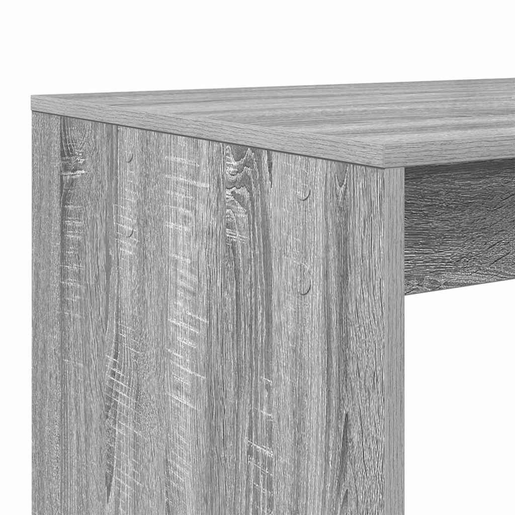 Bureau met plank Grijs Sonoma 108 x 55 x 103.5 cm Bewerkt hout