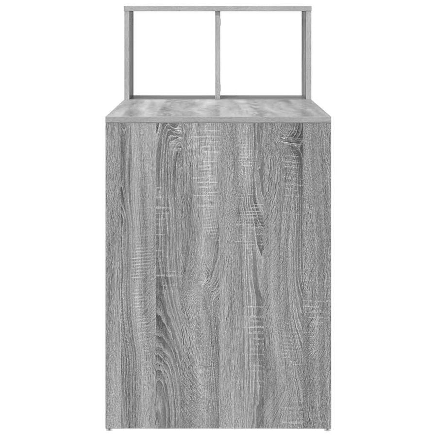 Bureau met plank Grijs Sonoma 108 x 55 x 103.5 cm Bewerkt hout