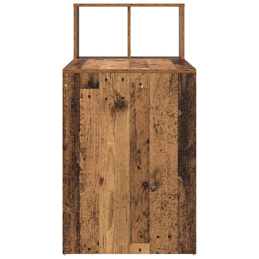 Bureau met plank Oud Hout 108 x 55 x 103.5 cm Bewerkt hout