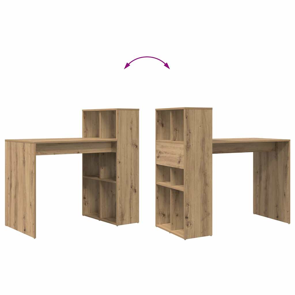 Bureau met plank Artisan Eiken 108 x 55 x 103.5 cm Bewerkt hout