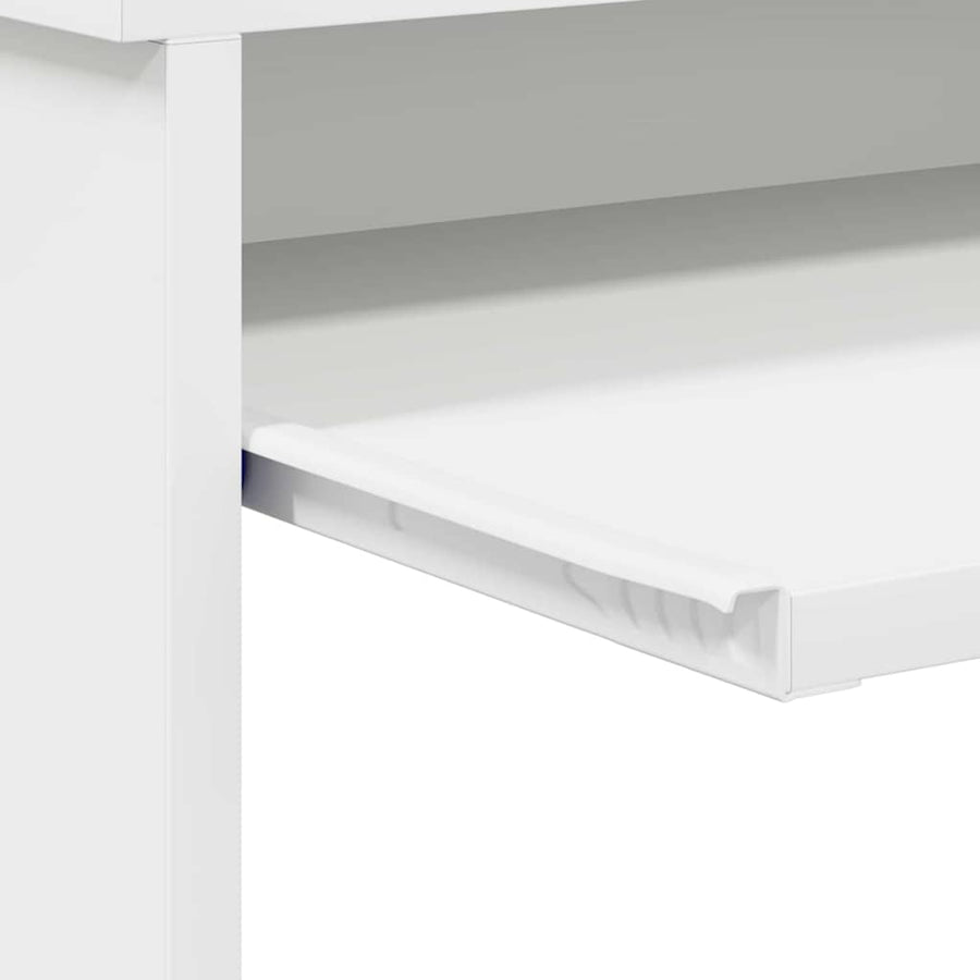 Bureau met lade met plank Wit 106 x 41 x 88.5 cm Bewerkt hout