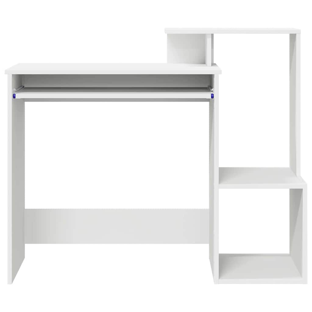 Bureau met lade met plank Wit 106 x 41 x 88.5 cm Bewerkt hout