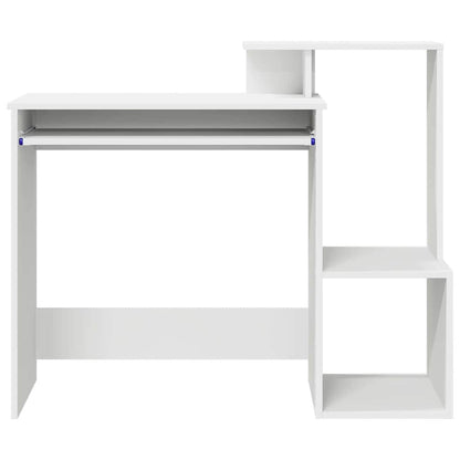 Bureau met lade met plank Wit 106 x 41 x 88.5 cm Bewerkt hout