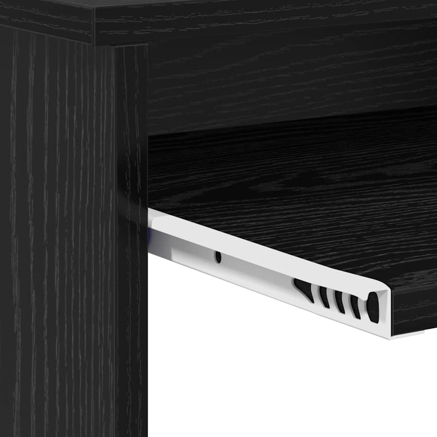 Bureau met lade Zwart Eiken 106 x 41 x 88.5 cm Bewerkt hout