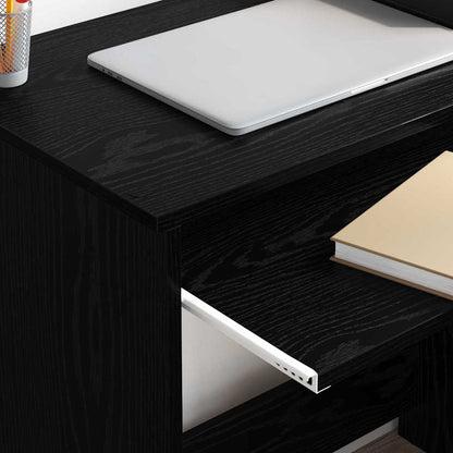 Bureau met lade Zwart Eiken 106 x 41 x 88.5 cm Bewerkt hout
