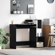 Bureau met lade 106x41x88.5 cm zwart eiken