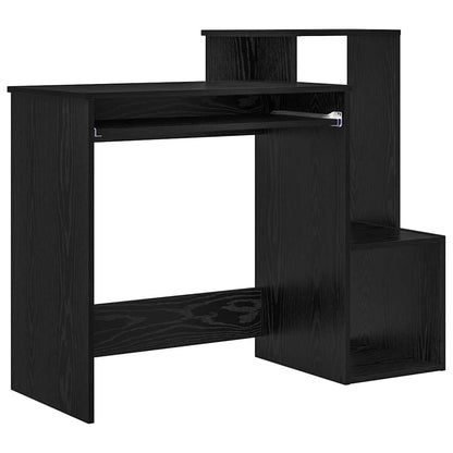 Bureau met lade Zwart Eiken 106 x 41 x 88.5 cm Bewerkt hout
