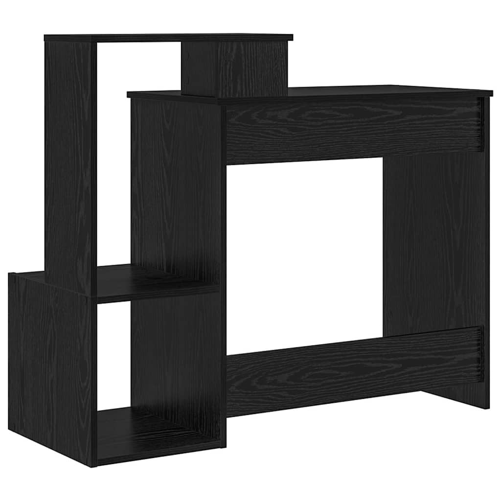 Bureau met lade Zwart Eiken 106 x 41 x 88.5 cm Bewerkt hout
