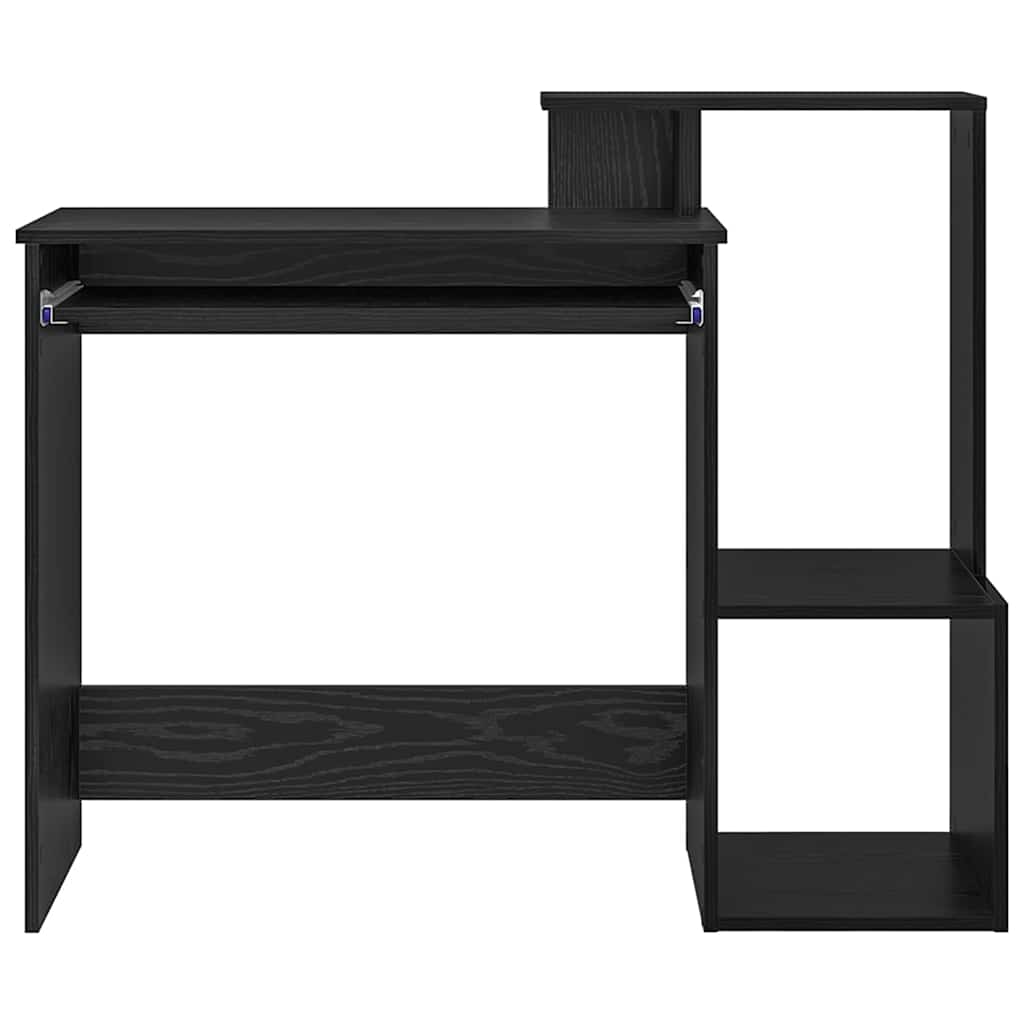 Bureau met lade Zwart Eiken 106 x 41 x 88.5 cm Bewerkt hout