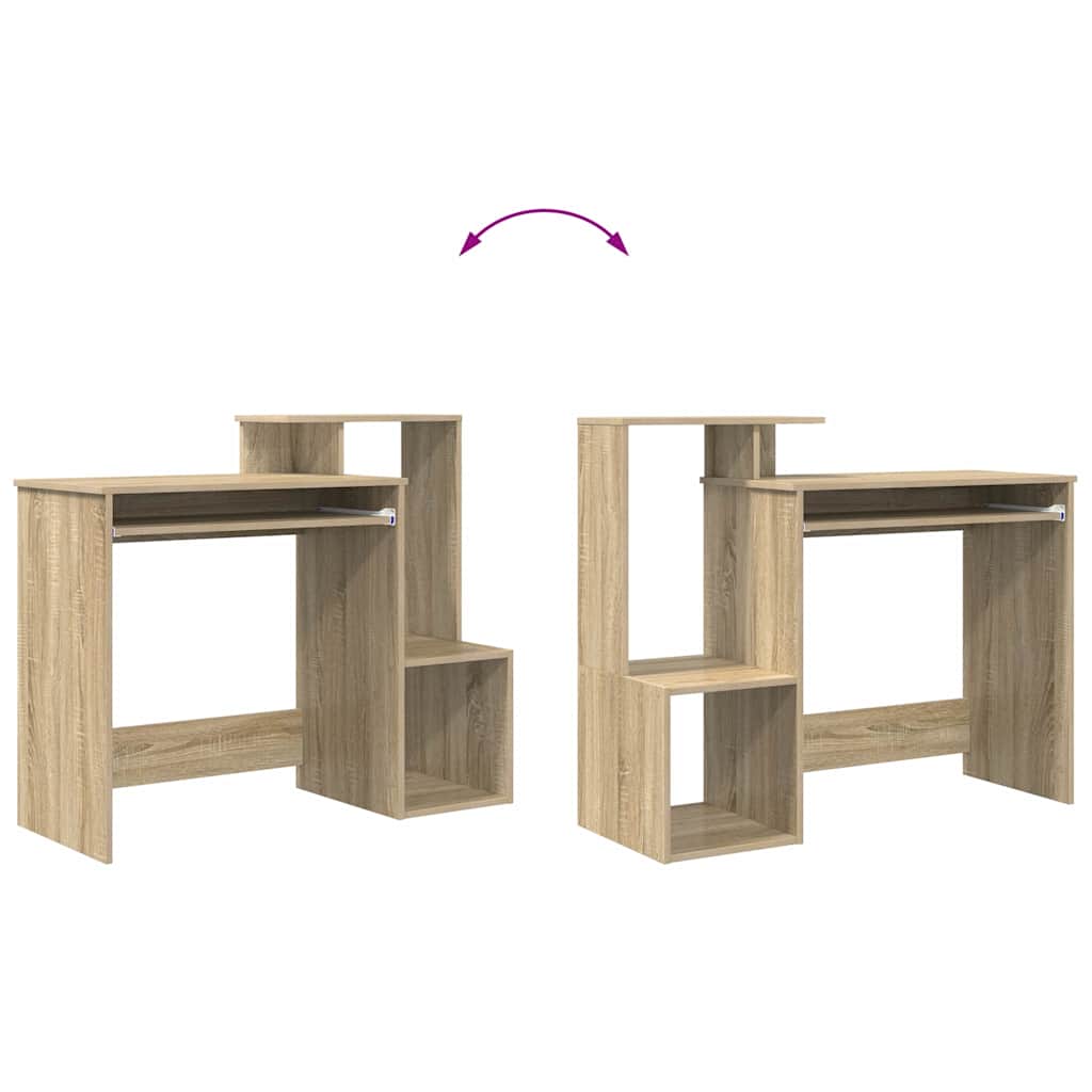Bureau met lade Sonoma Eiken 106 x 41 x 88.5 cm Bewerkt hout