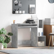 Bureau met lade 106x41x88.5 cm beton grijs bewerkt hout