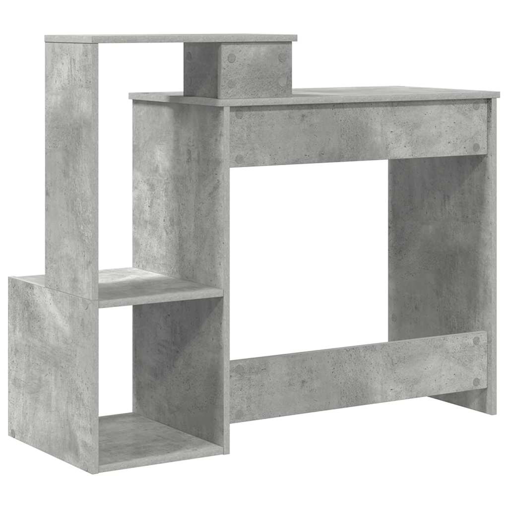Bureau met lade Beton Grijs 106 x 41 x 88.5 cm Bewerkt hout