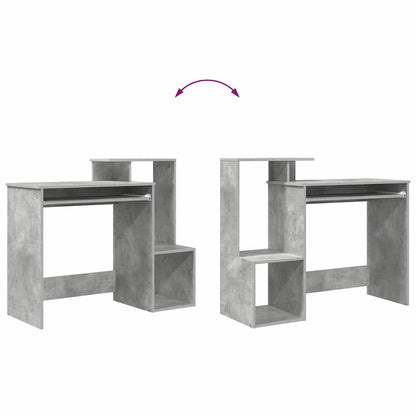 Bureau met lade Beton Grijs 106 x 41 x 88.5 cm Bewerkt hout