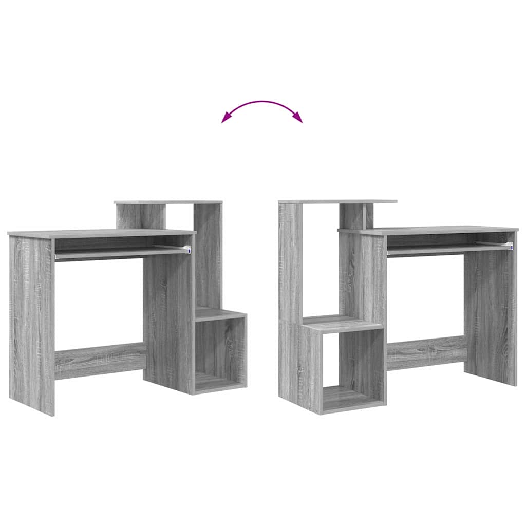 Bureau met lade Grijs Sonoma 106 x 41 x 88.5 cm Bewerkt hout