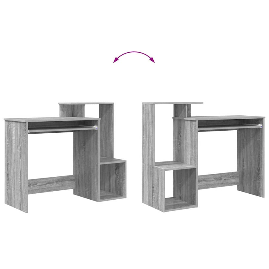 Bureau met lade Grijs Sonoma 106 x 41 x 88.5 cm Bewerkt hout