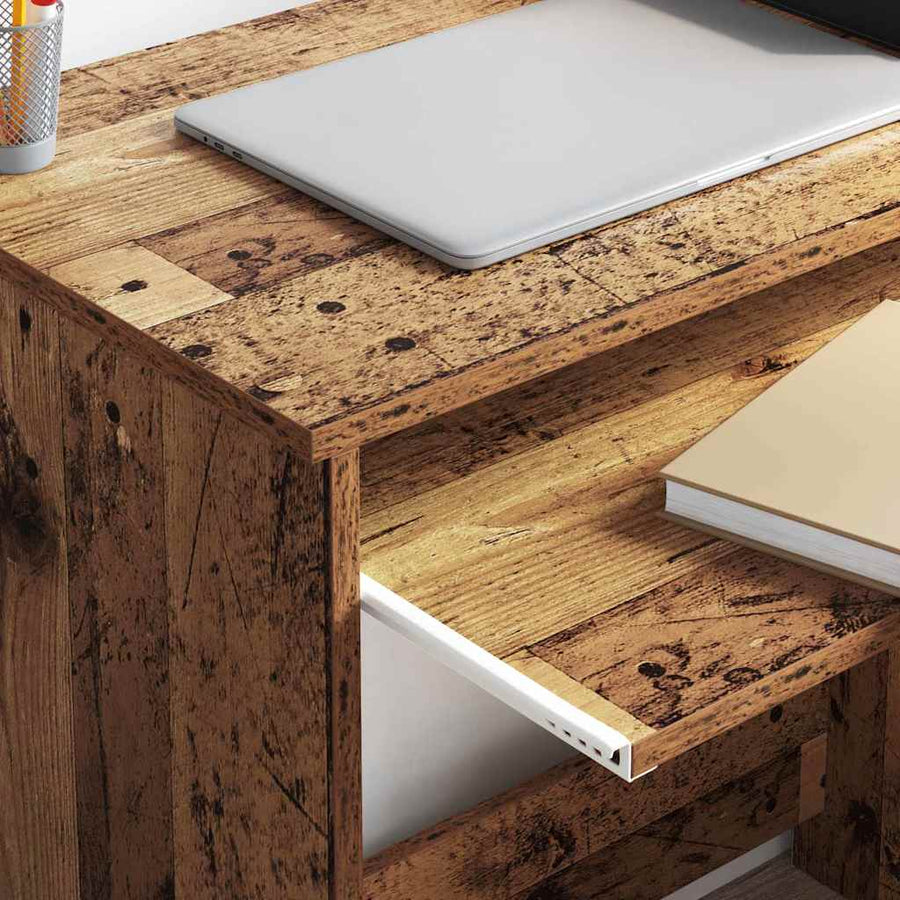 Bureau met lade Oud Hout 106 x 41 x 88.5 cm Bewerkt hout