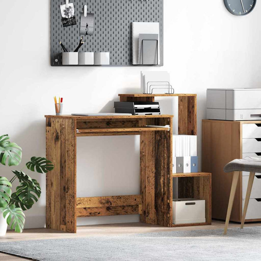 Bureau met lade Oud Hout 106 x 41 x 88.5 cm Bewerkt hout