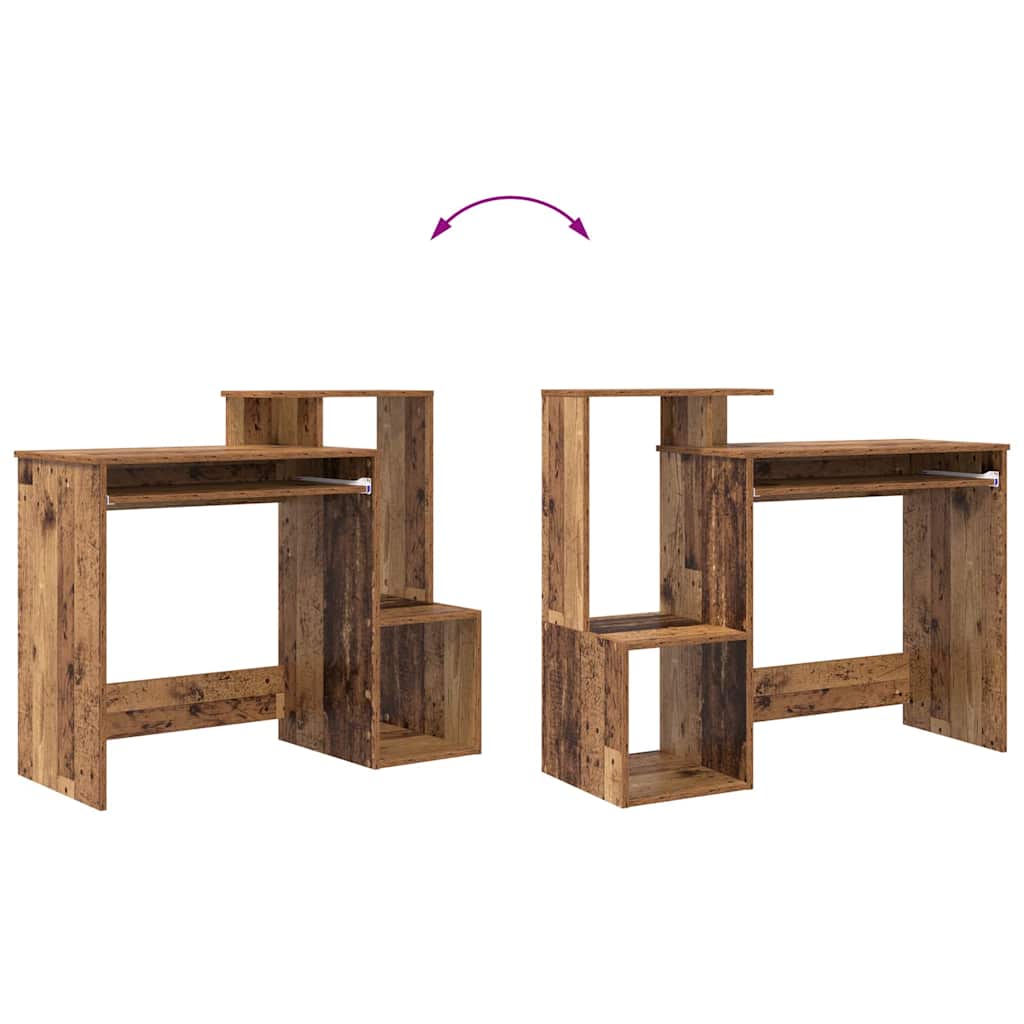 Bureau met lade Oud Hout 106 x 41 x 88.5 cm Bewerkt hout
