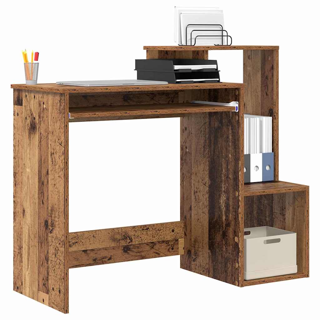 Bureau met lade Oud Hout 106 x 41 x 88.5 cm Bewerkt hout