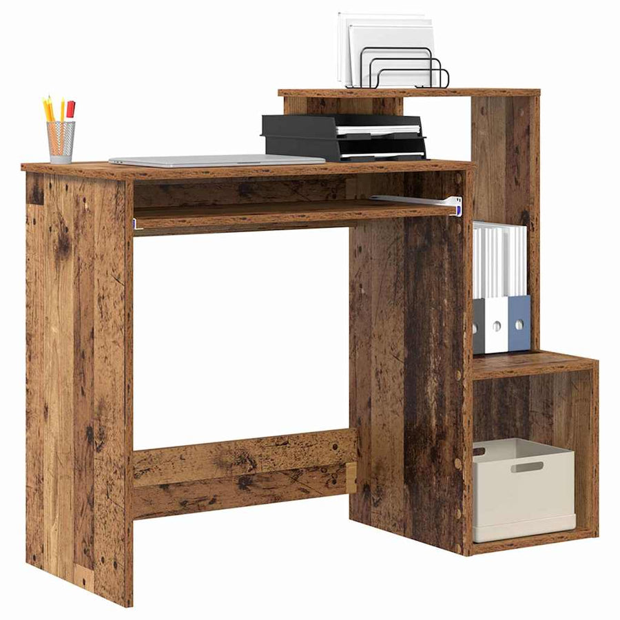 Bureau met lade Oud Hout 106 x 41 x 88.5 cm Bewerkt hout