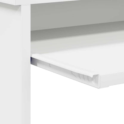 Bureau met lade met plank Wit 120,5 x 44 x 88,5 cm Bewerkt hout