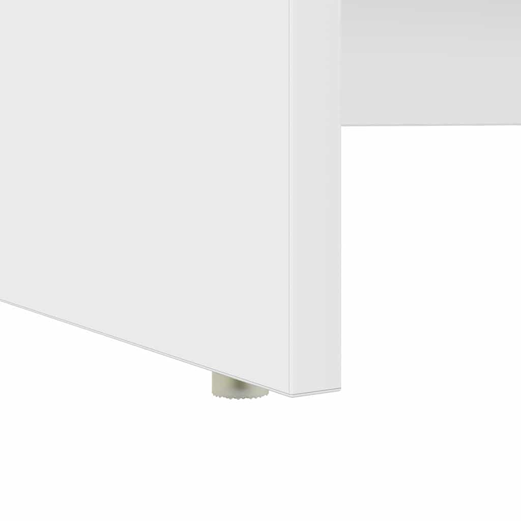 Bureau met lade met plank Wit 120,5 x 44 x 88,5 cm Bewerkt hout
