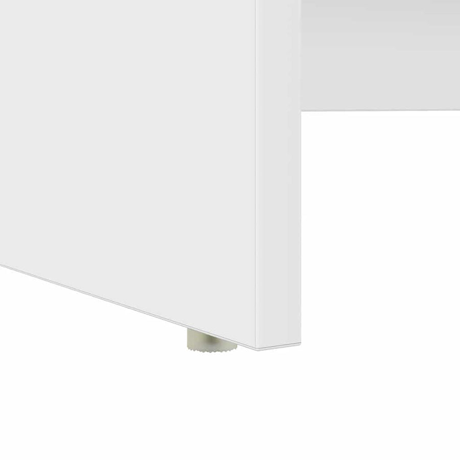 Bureau met lade met plank Wit 120,5 x 44 x 88,5 cm Bewerkt hout