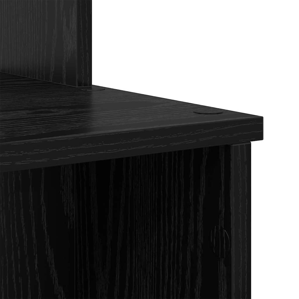Bureau met lade Zwart Eiken 120,5 x 44 x 88,5 cm Bewerkt hout