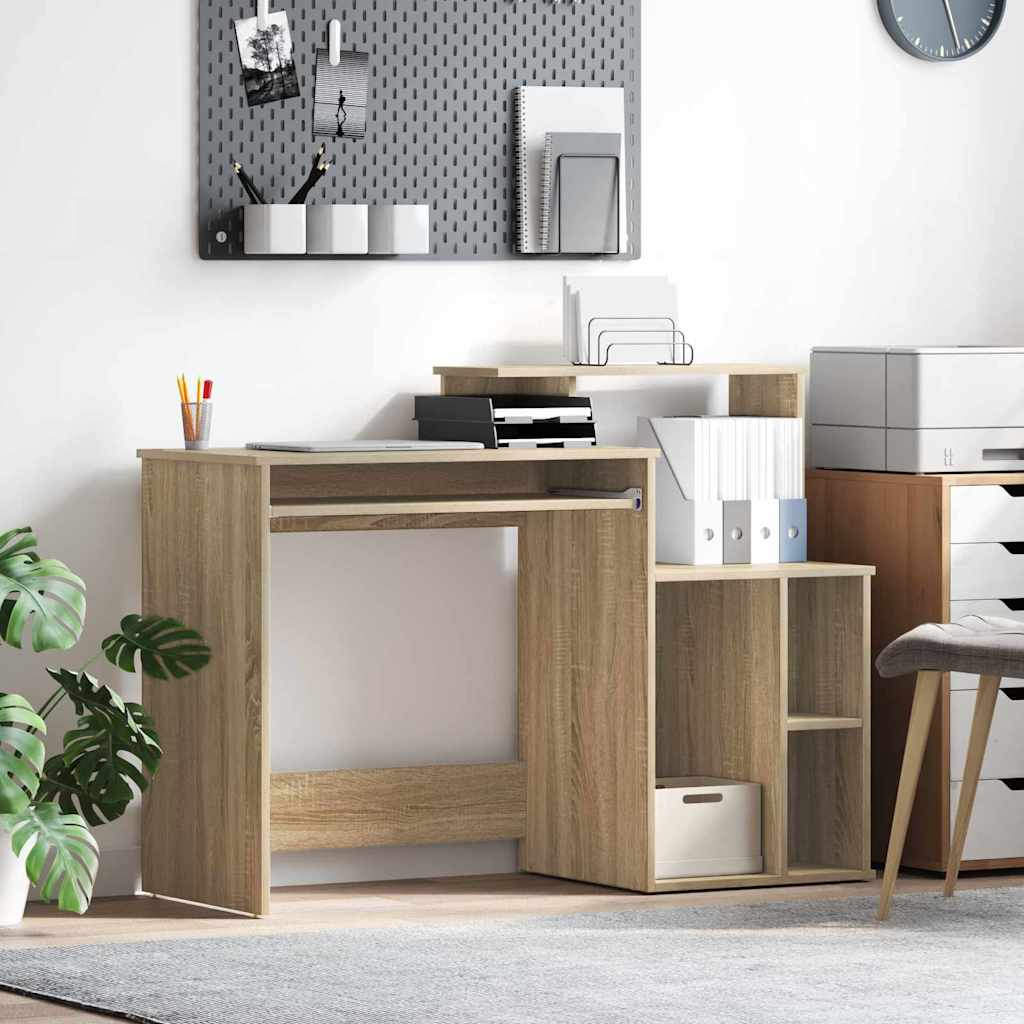 Bureau met lade Sonoma Eiken 120,5 x 44 x 88,5 cm Bewerkt hout