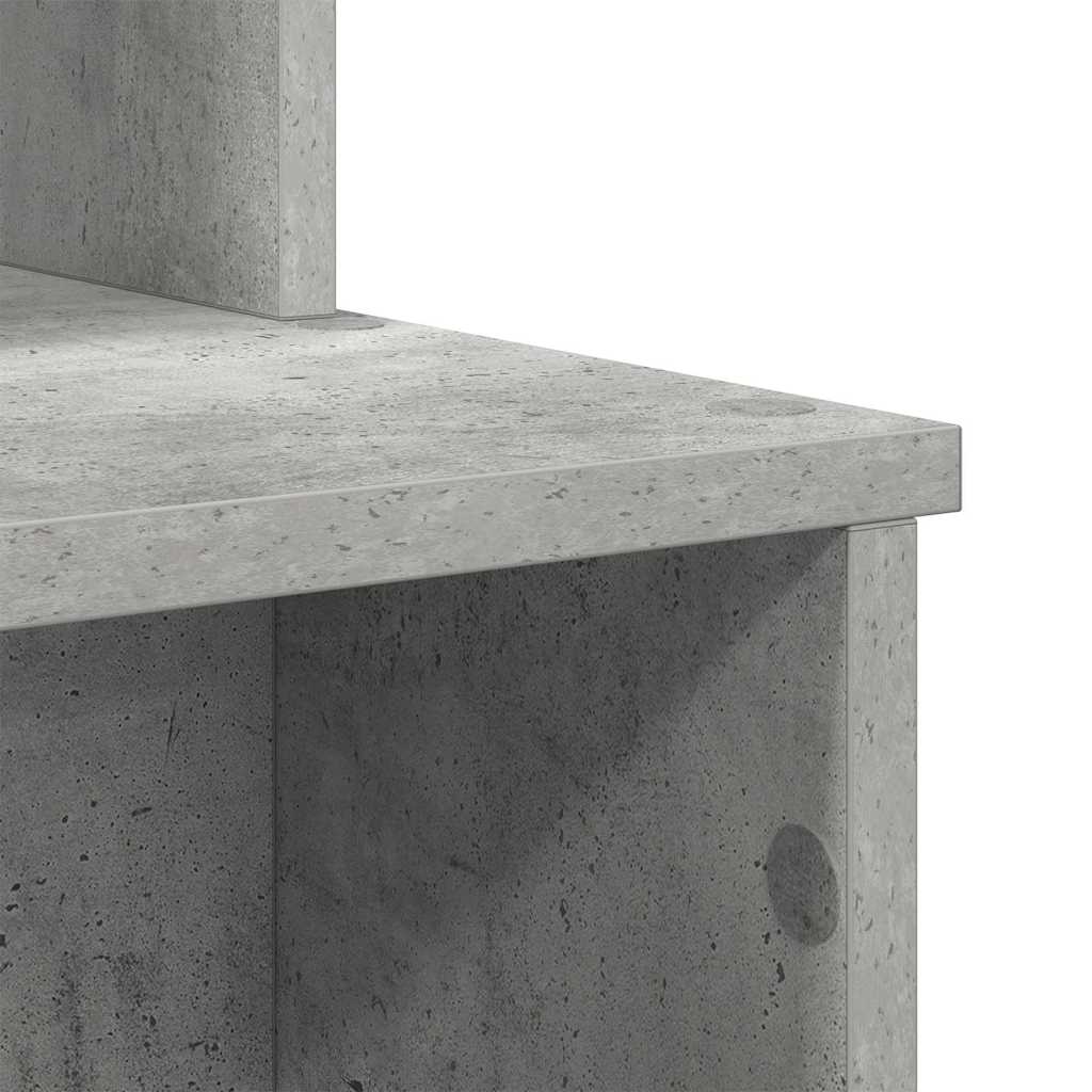 Bureau met lade Beton Grijs 120,5 x 44 x 88,5 cm Bewerkt hout