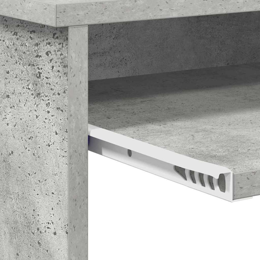 Bureau met lade Beton Grijs 120,5 x 44 x 88,5 cm Bewerkt hout