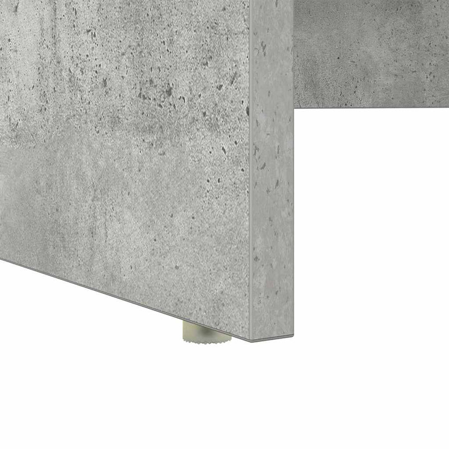 Bureau met lade Beton Grijs 120,5 x 44 x 88,5 cm Bewerkt hout