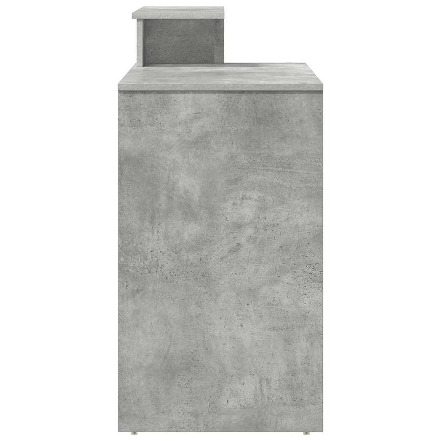 Bureau met lade Beton Grijs 120,5 x 44 x 88,5 cm Bewerkt hout