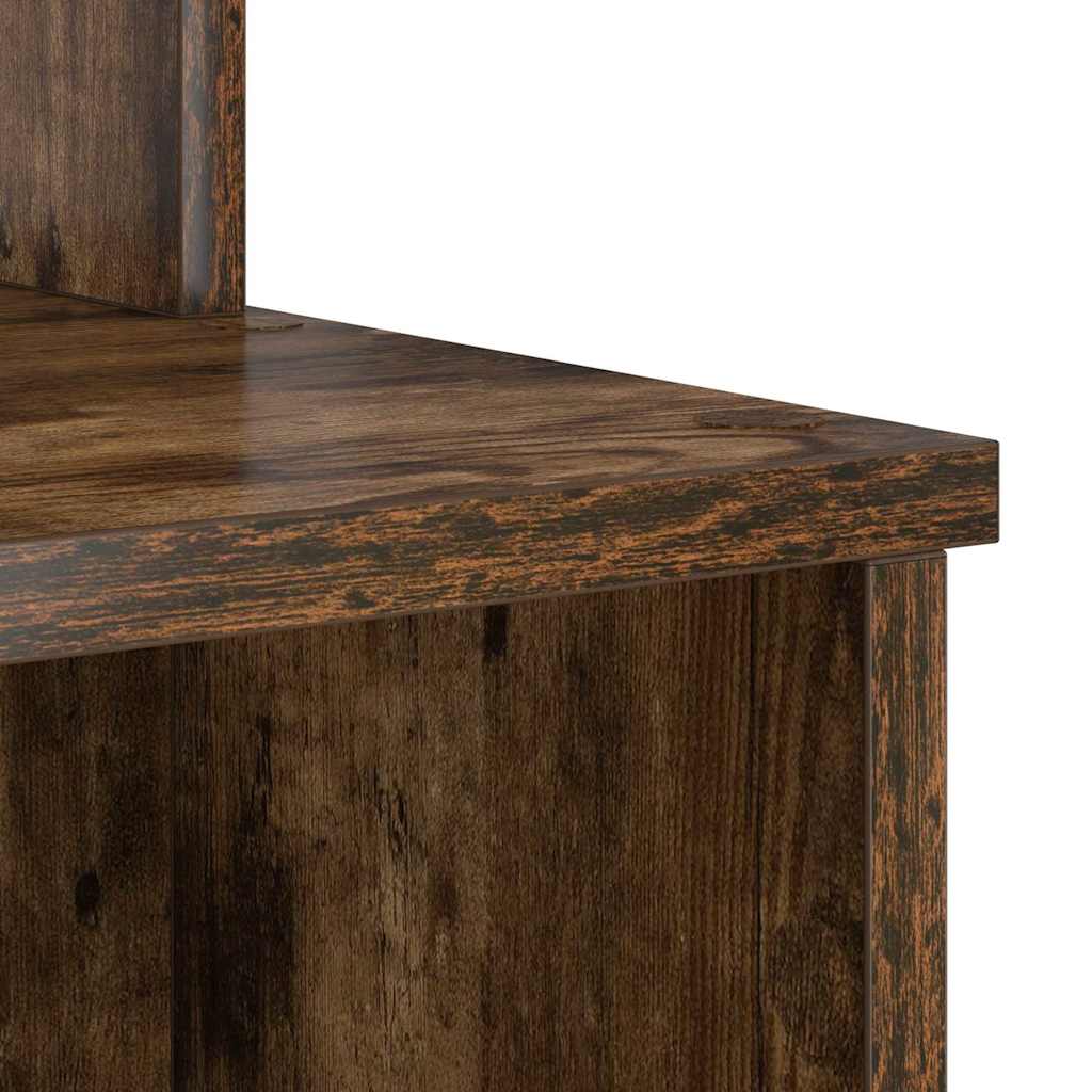 Bureau met lade Gerookt eiken 120,5 x 44 x 88,5 cm Bewerkt hout